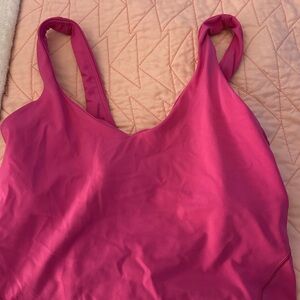 size six pink lululemon tank